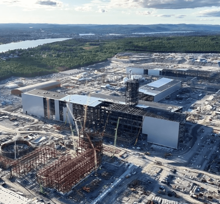 Stegra steel plant construction